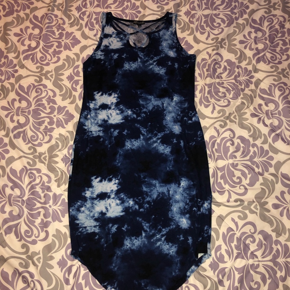NWOT Blue Tie Dye Dress, L